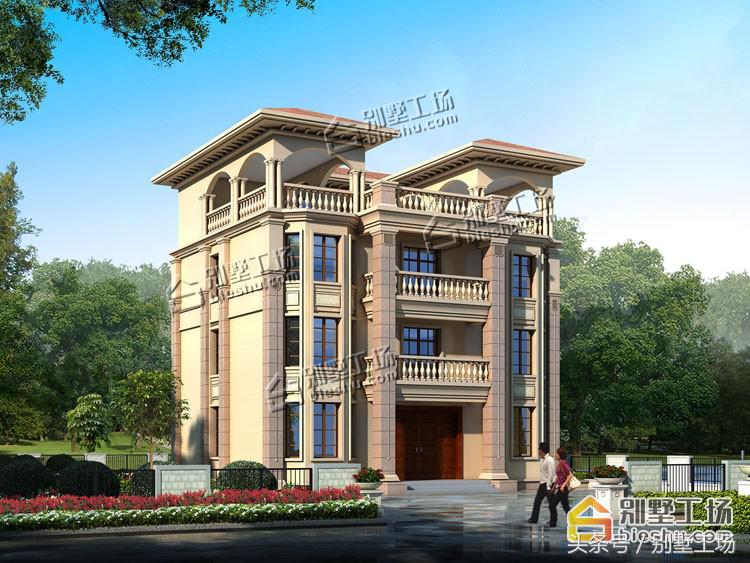 四层带独立楼梯别墅设计图,四层100平米别墅设计效果