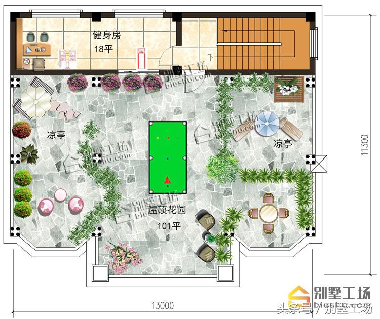 四层带独立楼梯别墅设计图,四层100平米别墅设计效果