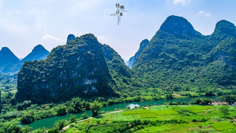 桂林阳朔遇龙河竹筏漂流,桂林阳朔遇龙河竹筏漂流路段