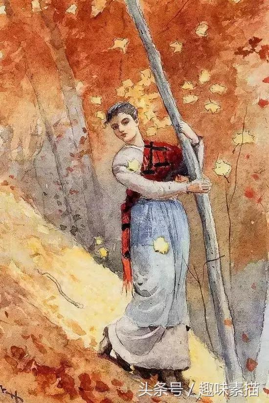 秋天的美留在画纸上,用绘画的方式表现秋天的美