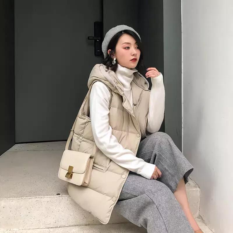 中年微胖妈妈适合的羽绒马甲,妈妈穿羽绒马甲外穿中长款