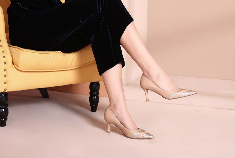 12厘米尖头细高跟薄底高跟鞋,尖头细高跟鞋简单好看