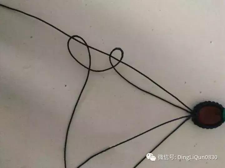 绳编宝石吊坠教程,石头吊坠穿珠子编绳教程