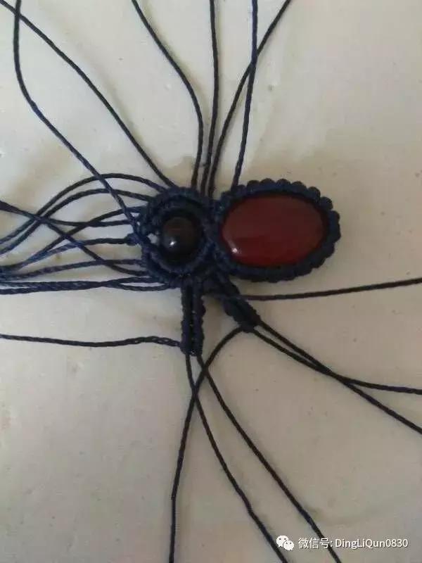 绳编宝石吊坠教程,石头吊坠穿珠子编绳教程