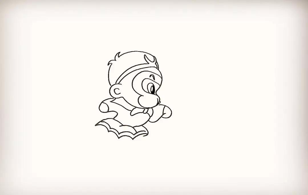 很可爱的孙悟空简笔画,简笔画西游记孙悟空的画法