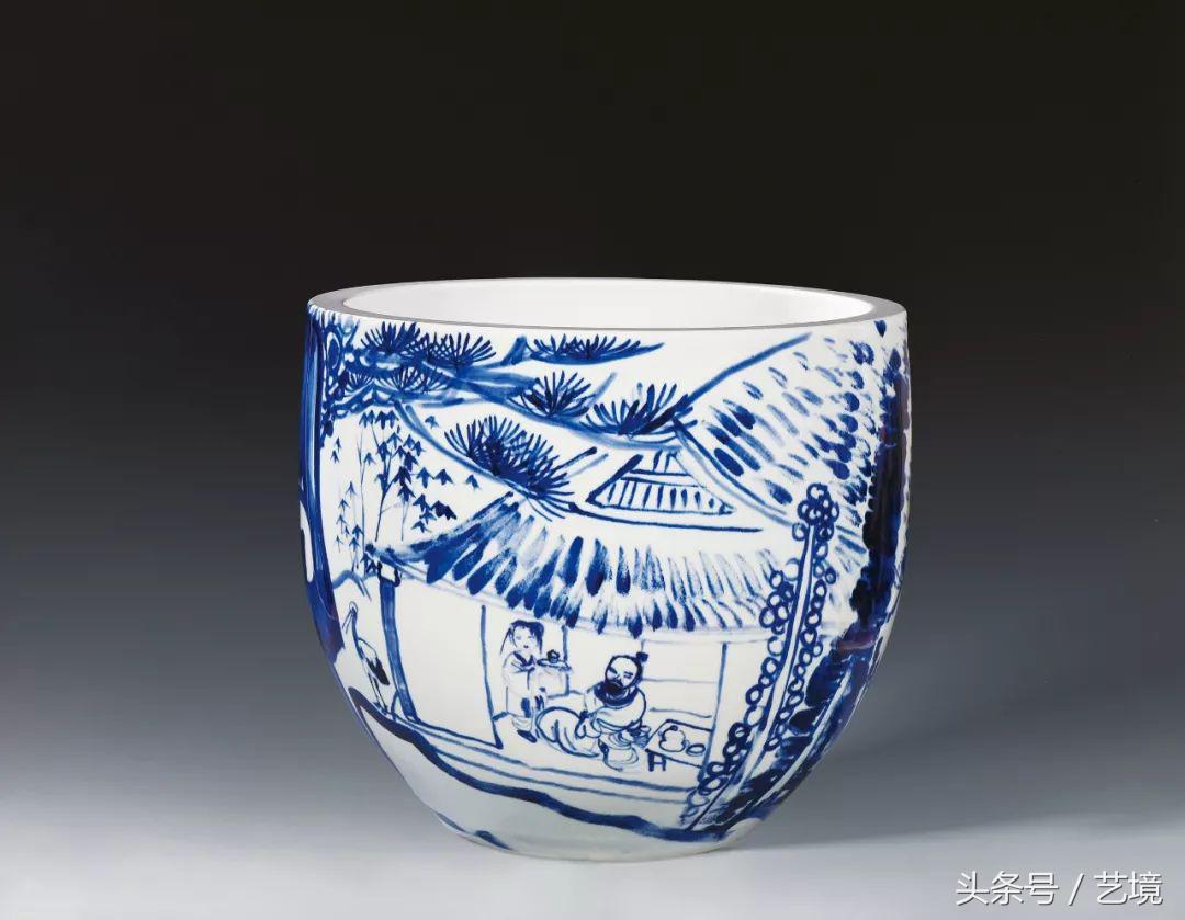 古涧一枝梅原文,梅兰竹菊手绘釉上彩瓷板画