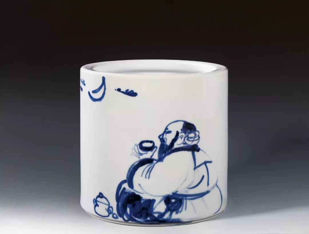 古涧一枝梅,梅兰竹菊手绘釉上彩瓷板画