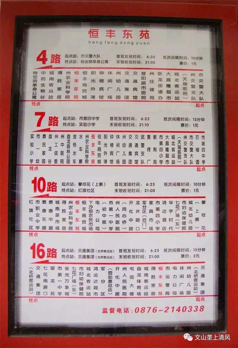 只需记住五张图，坐完文山所有公交车不用愁