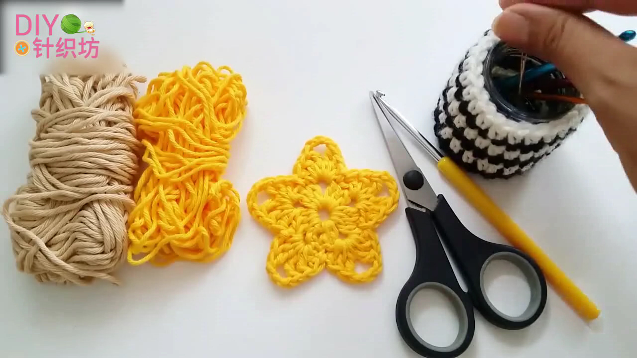 简单好看毛线杯垫,针织杯垫教程新手简单款