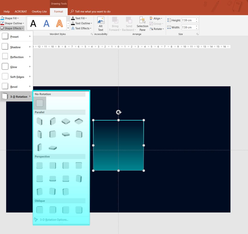 ppt怎么设置三维旋转效果,ppt利用三维旋转创建圆柱体