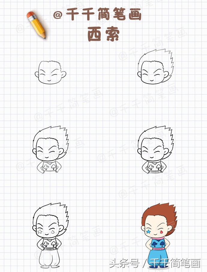 处女座q版动漫人物古风简笔画,画动漫人物男生帅气古风简笔画