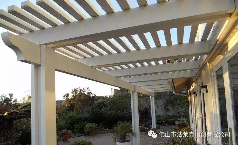 一个花架两种造型,别墅铝合金花架