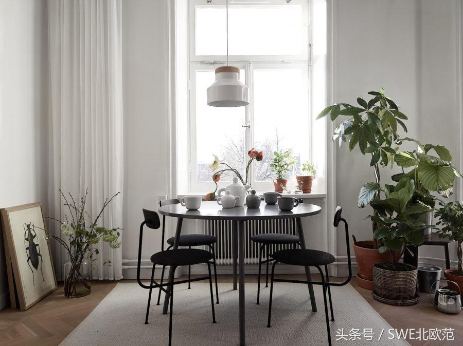 2.7米宽的餐厅怎么放圆餐桌,北欧实木圆餐桌