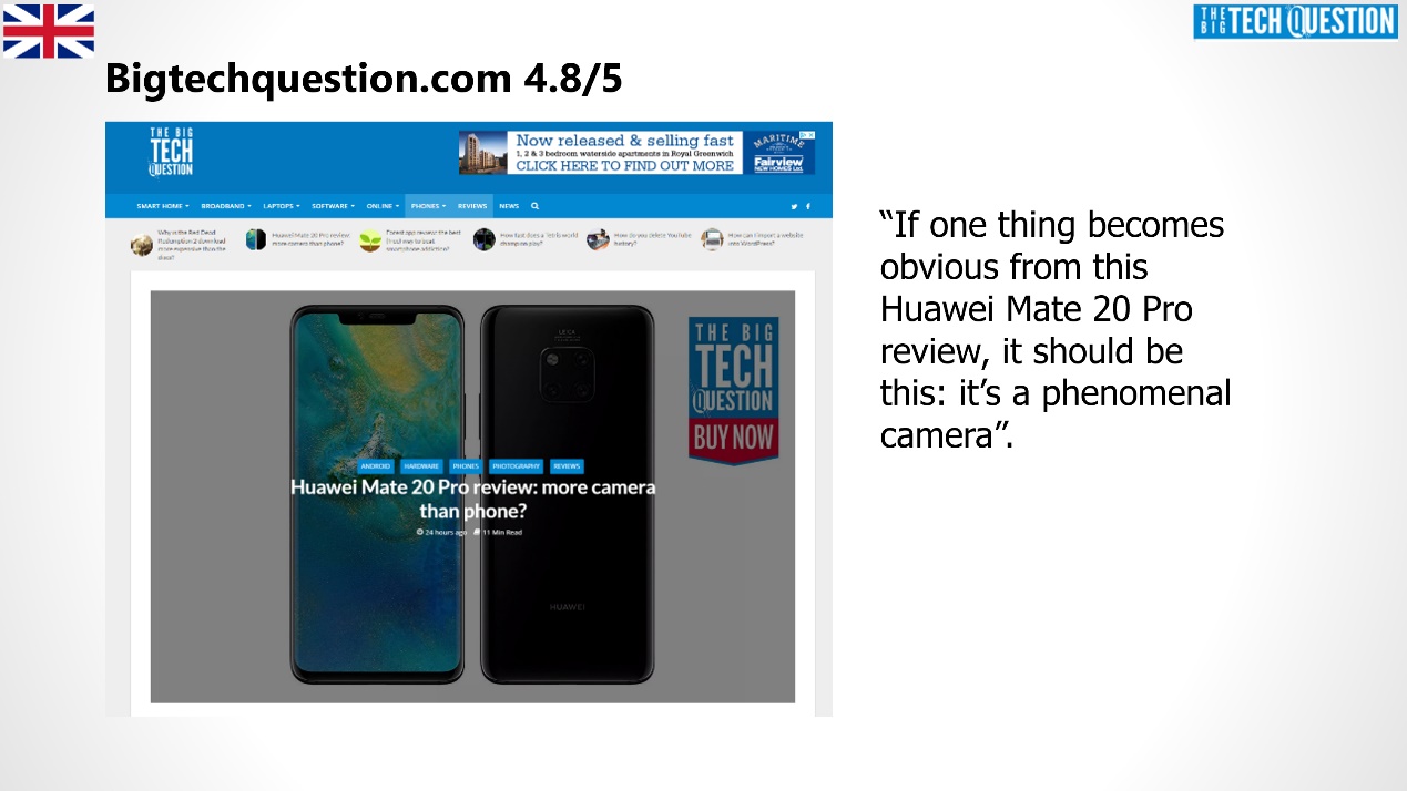 歪果仁眼中的Mate20Pro｜华为广受海外好评