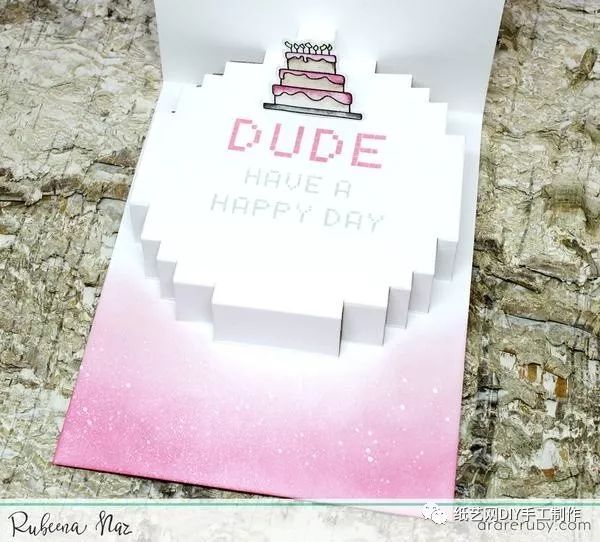 立体贺卡贴纸拼贴,平面贺卡变立体
