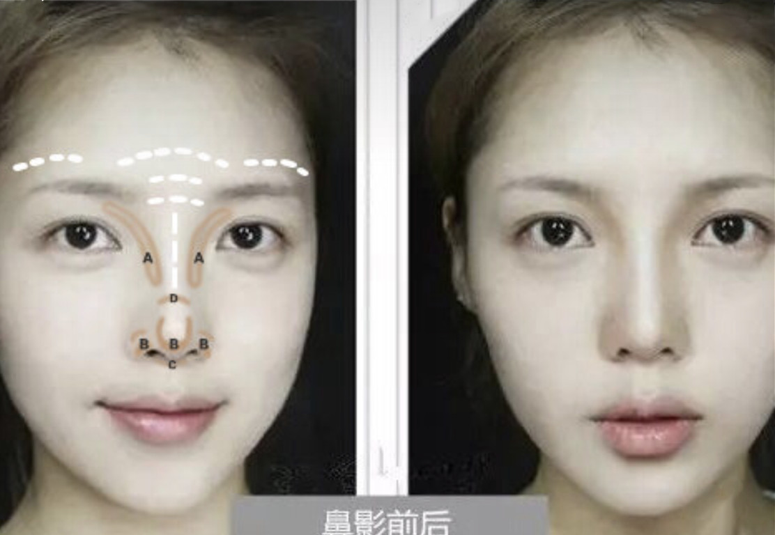 堪比整容的小技巧,塌鼻梁高光修容教程