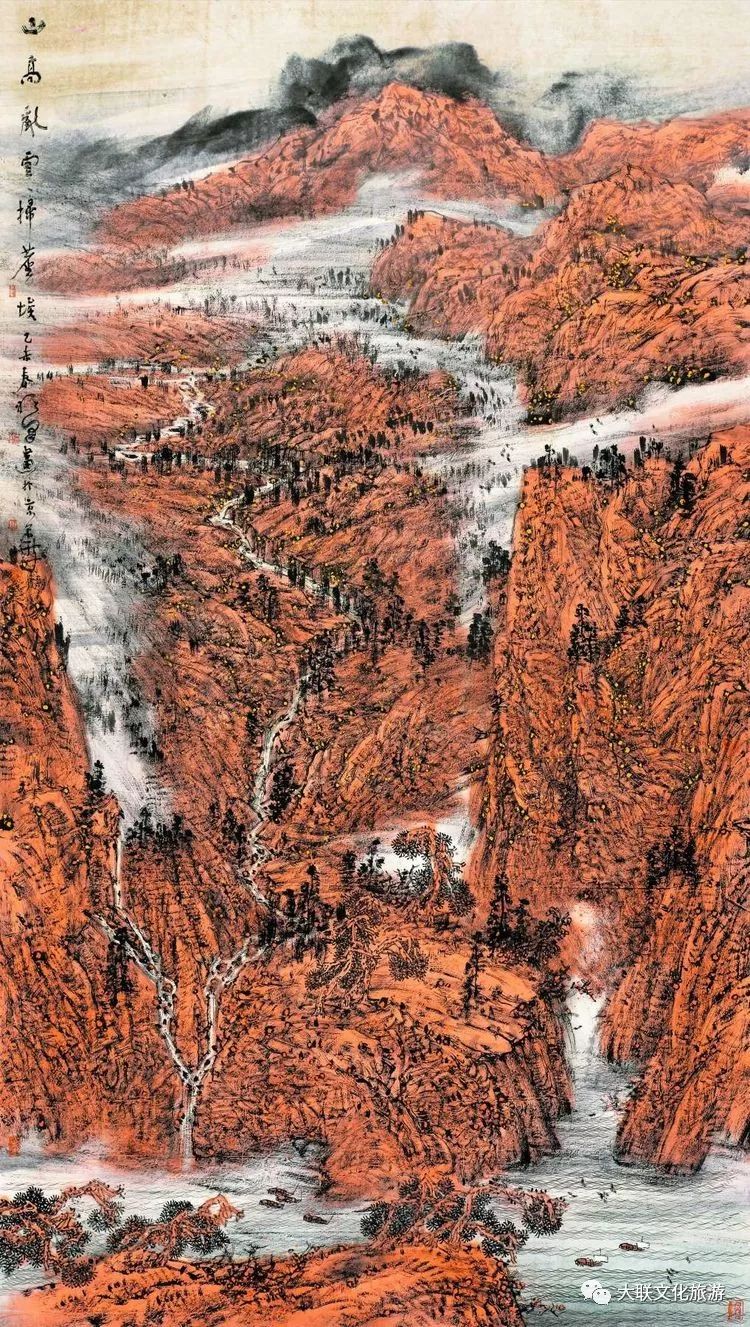 北派山水名家邀请展,荆山楚水山水作品欣赏