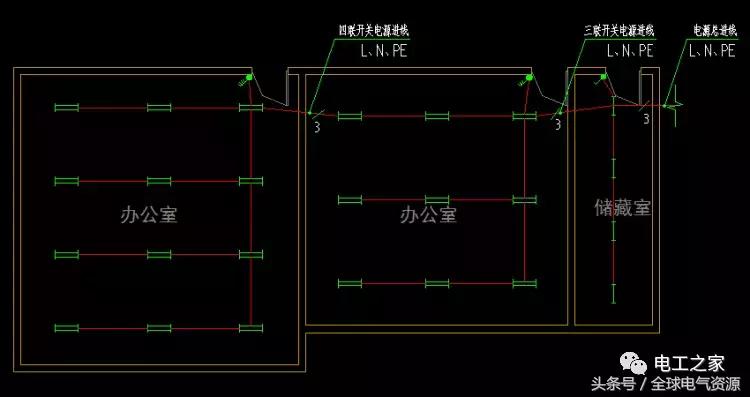 电气平面图导线根数怎么看,照明回路图导线根数怎么算
