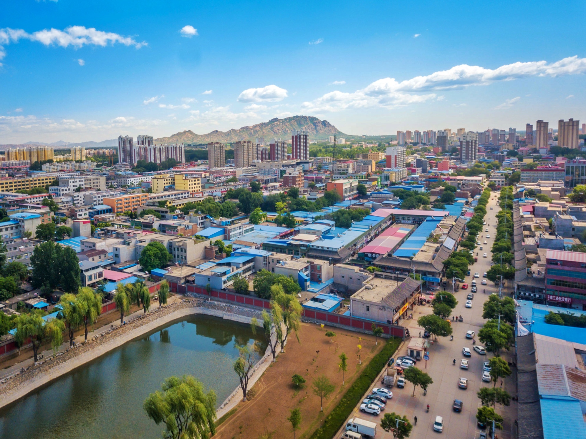 曲阳县城全景视频,曲阳县城高清地图