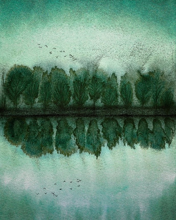 禅悟人生绘画作品,极简禅意绘画作品