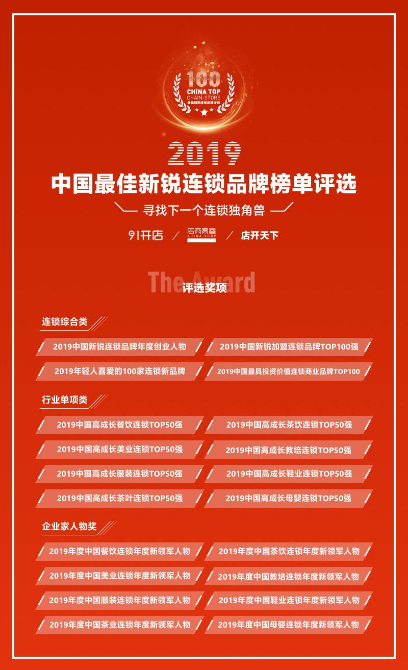 2019中国新锐连锁品牌年度创业人物评选招募启动
