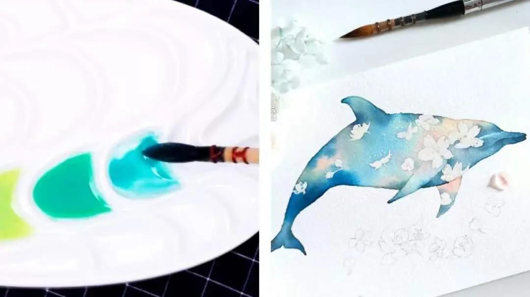 水彩画纸和画笔颜料套装推荐,水彩画如何找颜色