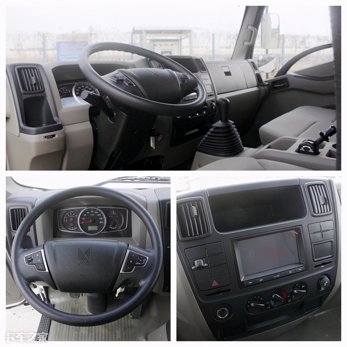 搭载腾豹3.0发动机，后视镜可显示四路影像，实拍江铃凯运轻卡