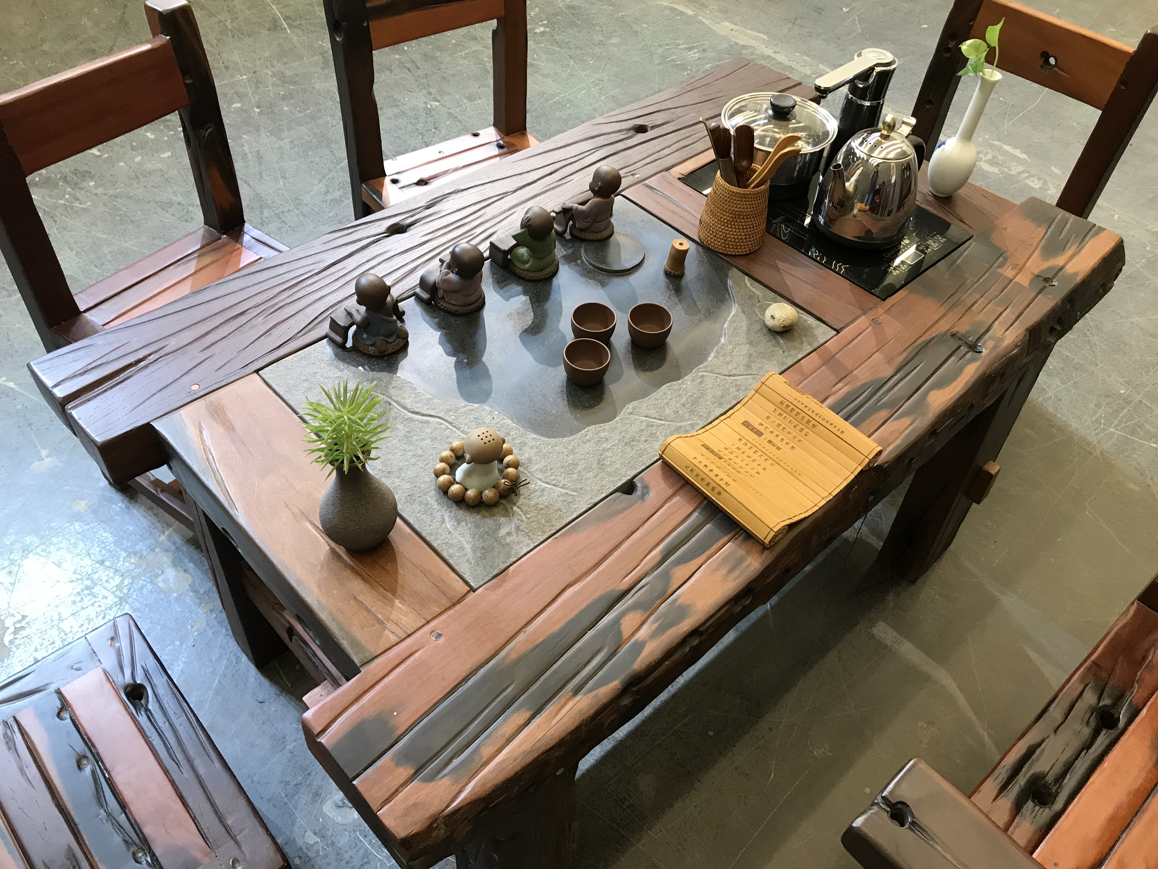 复古老船木家具,原生态老船木茶几家用