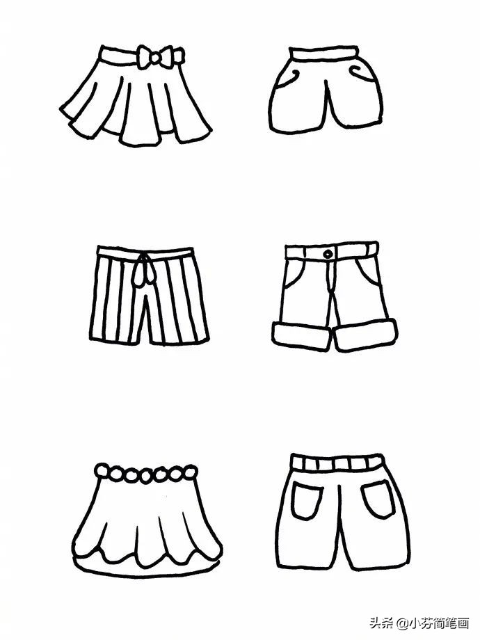 衣服简笔画简单又漂亮女生,新年衣服简笔画简单又漂亮