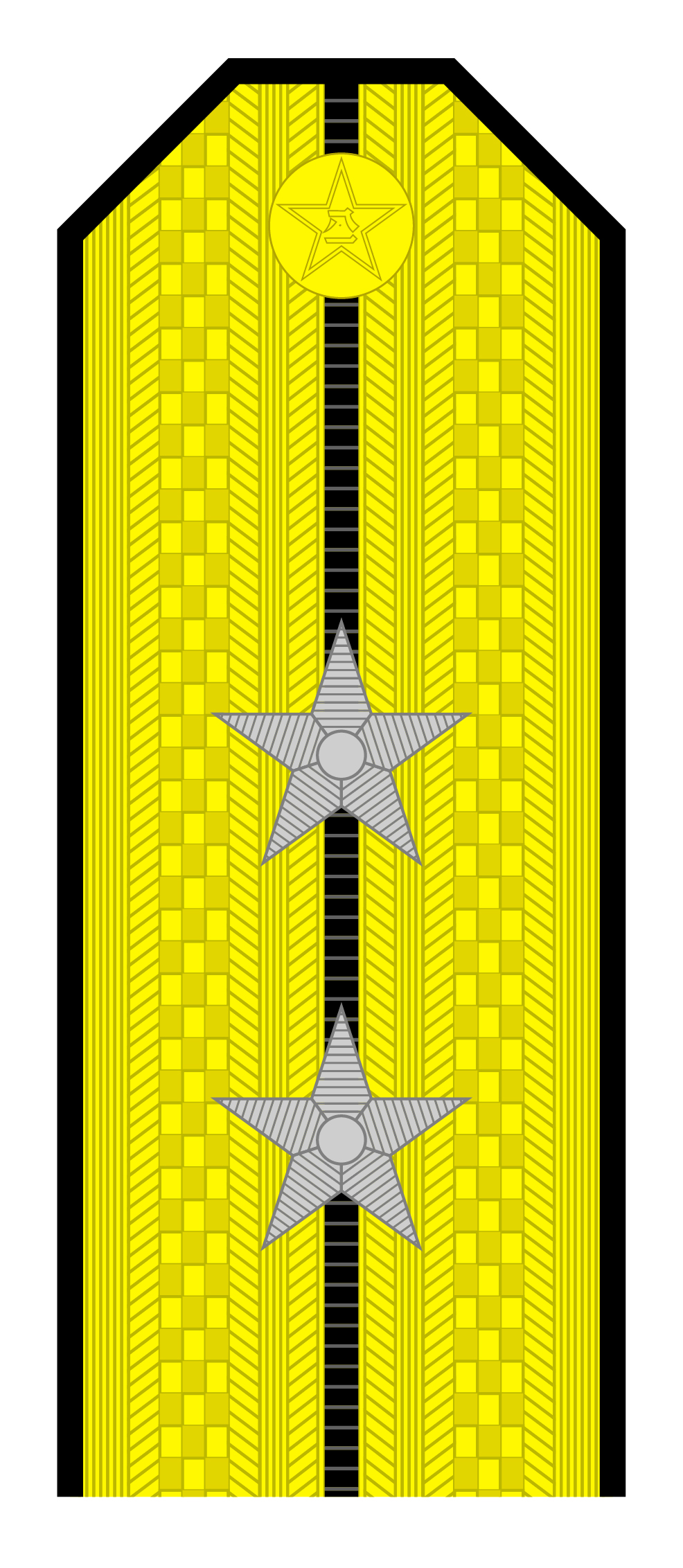 50年代解放军军衔肩章图解,55式上将军衔肩章