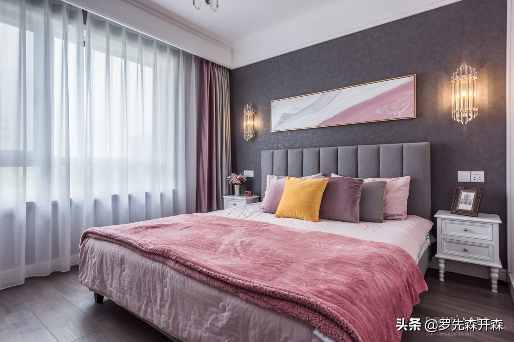 金湖湾90平轻奢装修,天津津南中海叠拼装修效果图