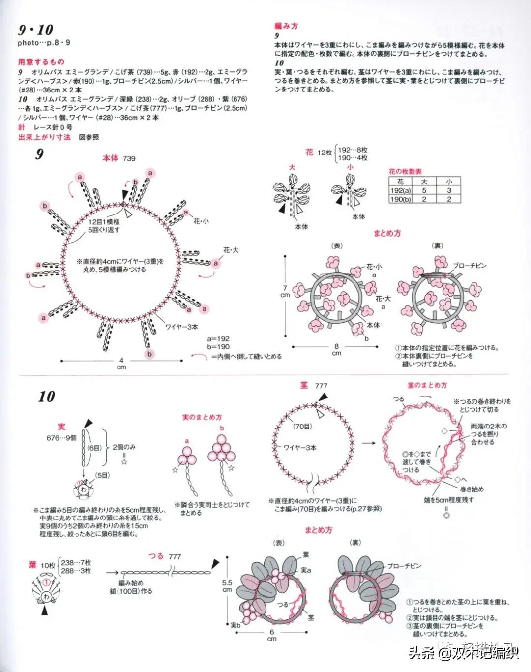 平面小饰物钩织教程,钩织端午节小饰物手链