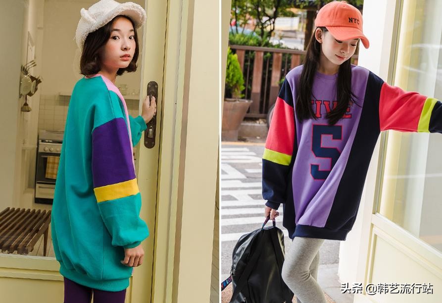 女童韩系风加绒连帽卫衣,2019秋女童流行卫衣