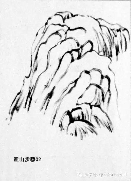 北派山水画山石画法,山水画技法山石的基本画法解析