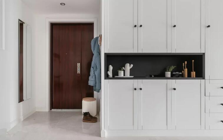 入户门厅造型设计,入户只能做一扇门的鞋柜怎么设计