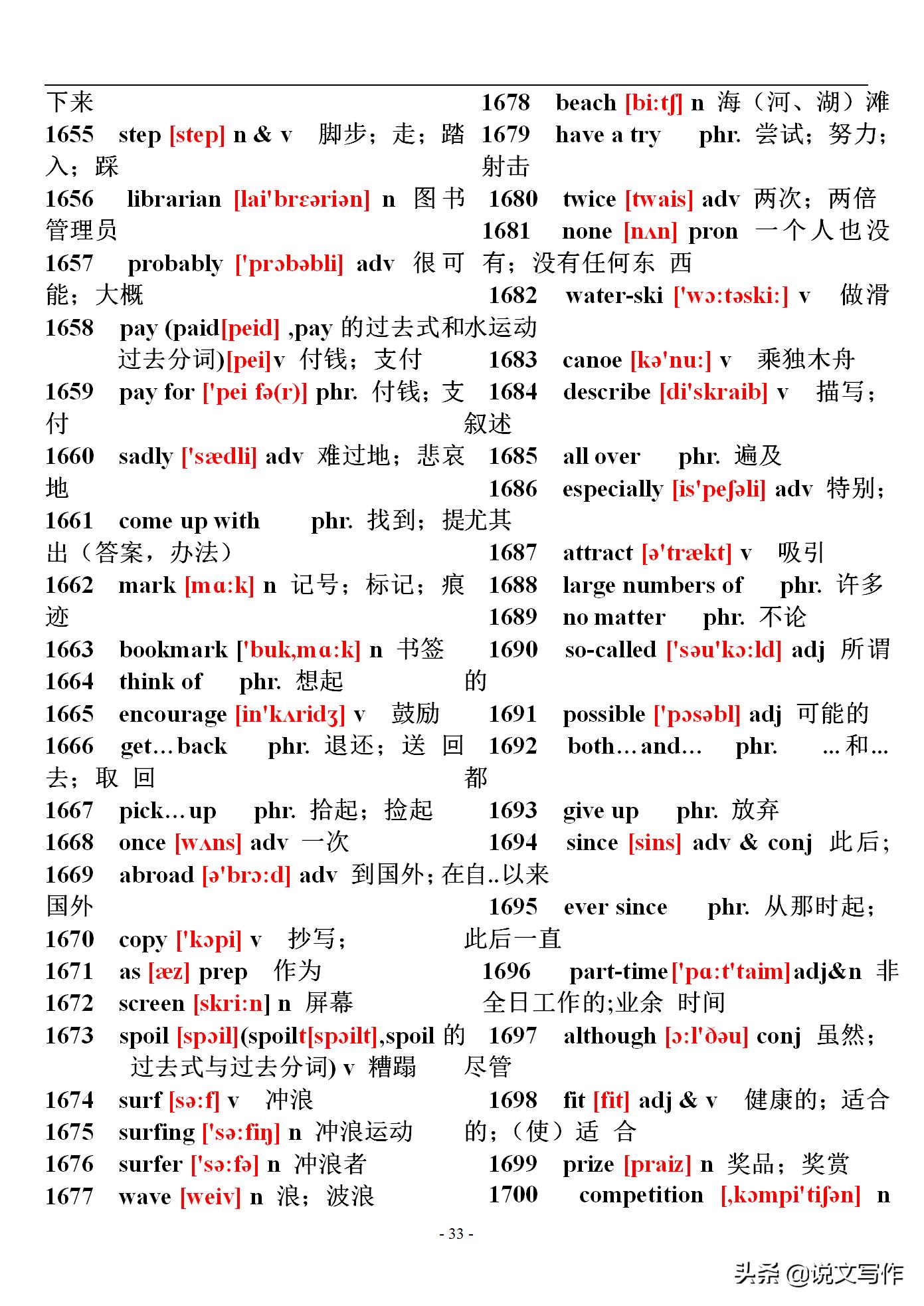 四年级下册英语单词表音标,中考必背英语单词1600个带音标图