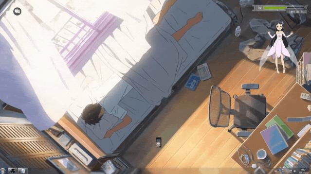 老板看到员工电脑桌面乱七八糟的,新来的同事把电脑桌面换成全家福