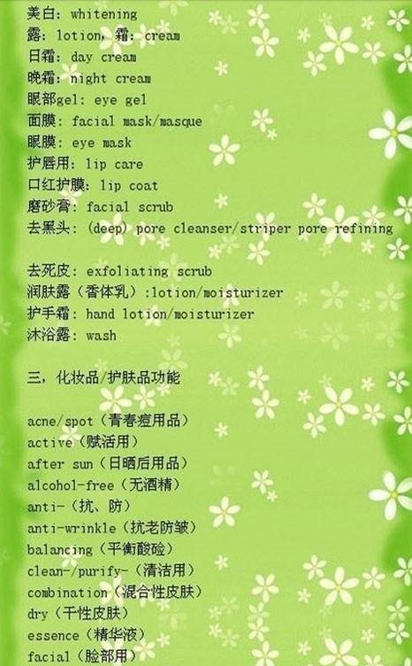 化妆用品的英语怎么写,护肤品套装英语怎么表达