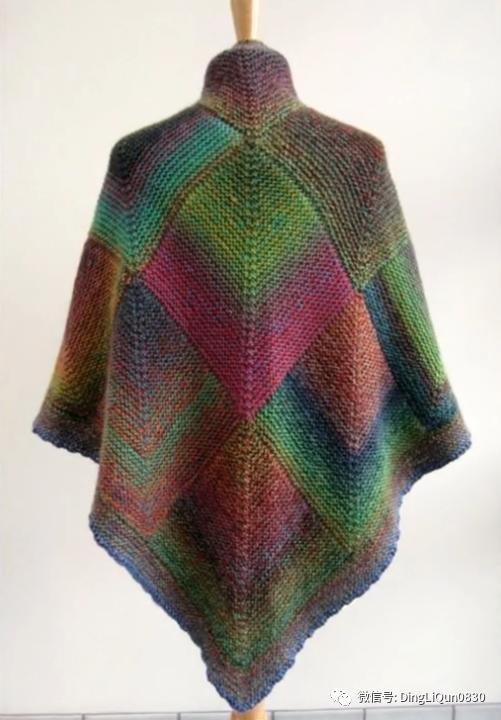 斗篷披肩钩花图样,针织披肩花样图片大全
