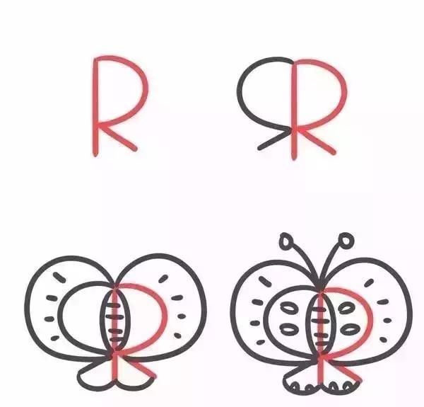 26个字母简笔画简单又好,26个英文字母简笔画大小写