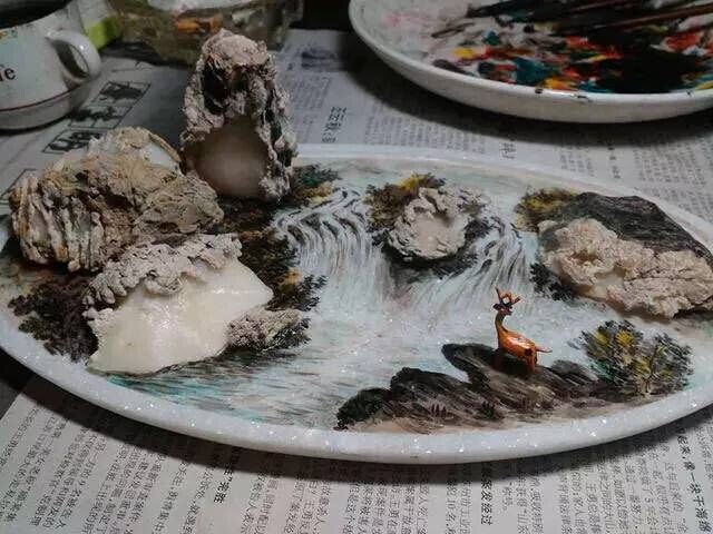 灵璧石小型盆景,灵璧石摆件纯天然观赏石