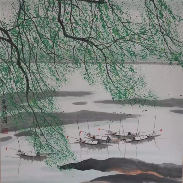 国画风景小品简单又好看,山水风景国画图片大全集