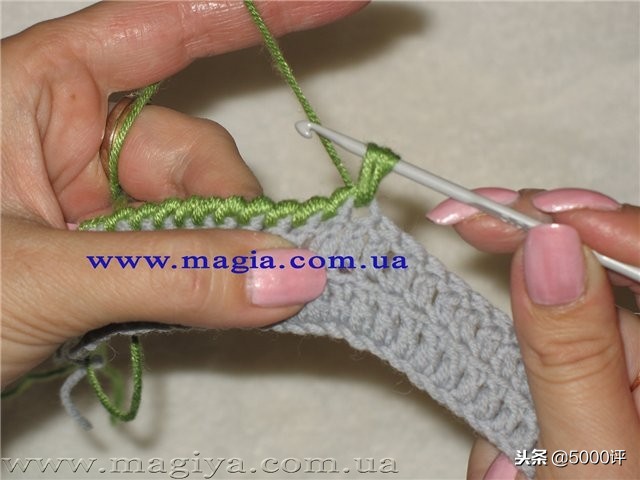 倒钩针收边方法图解,倒钩针收边的视频教程