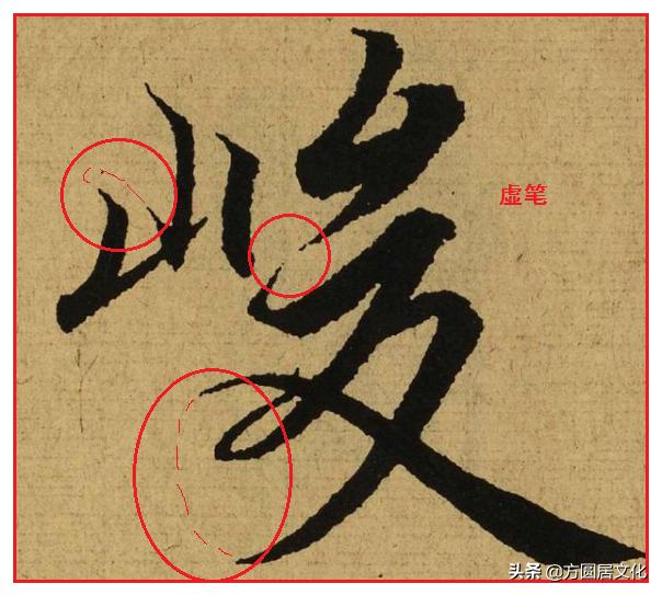 书法逆锋笔法是什么,实笔画和虚笔画