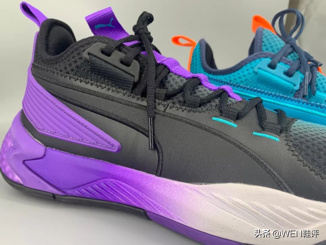 pumauproarhybridcourt黑白,puma中底科技proframe