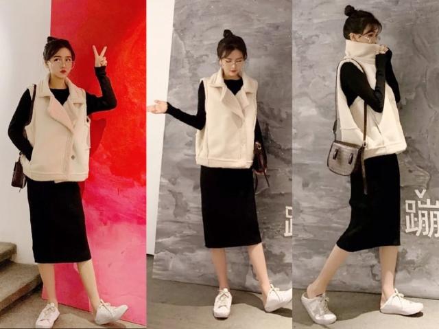 马甲背心羊毛小个子秋冬,妈妈棉背心马甲女款秋冬