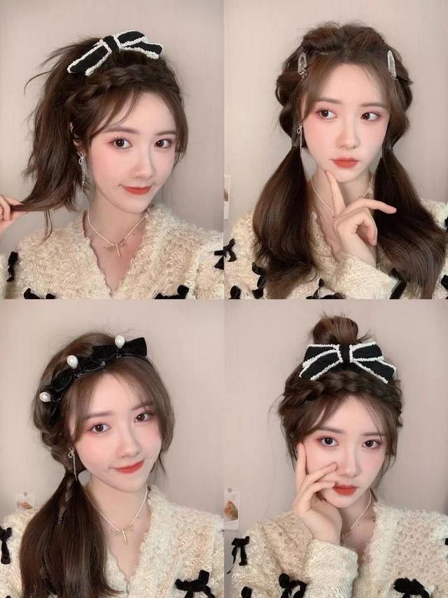 适合新春的简单好学的编发教程,新年发型女中长发简单编发图片