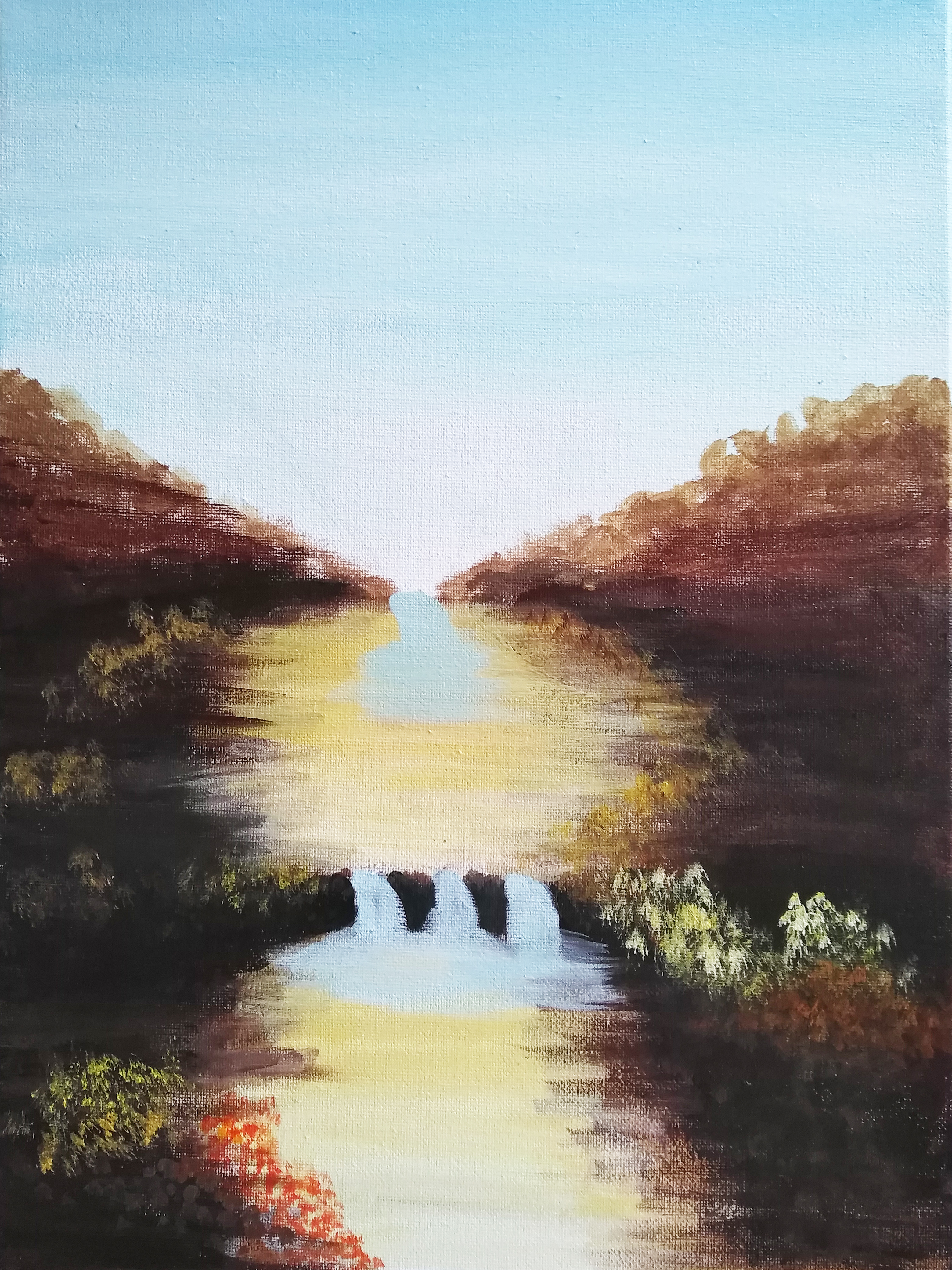 简单丙烯画高级感,丙烯水粉简单装饰画入门