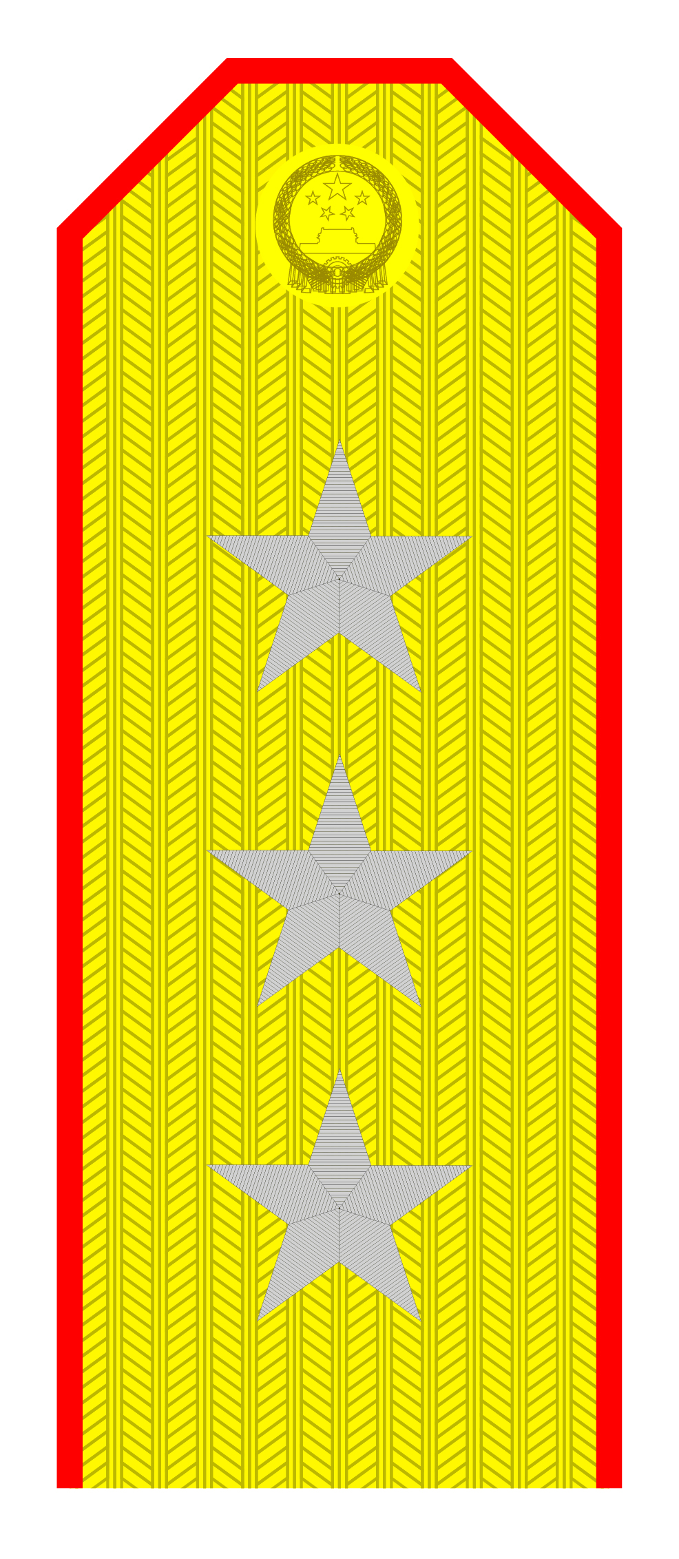 50年代解放军军衔肩章图解,55式上将军衔肩章