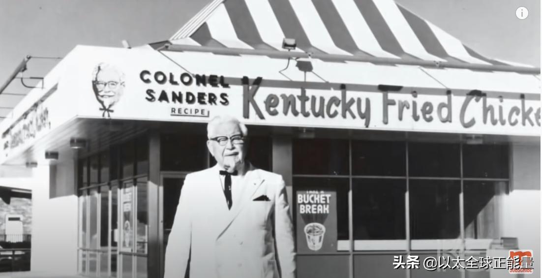 有八块腹肌的肯德基爷爷,肯德基老爷爷亲自做炸鸡